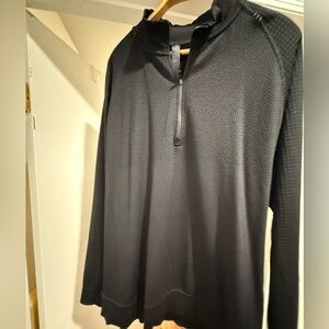 Lululemon Athletica Textured Black Quarter-Zip Pullover
